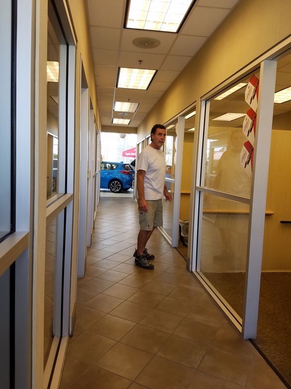 Toyota dealership in Hallway